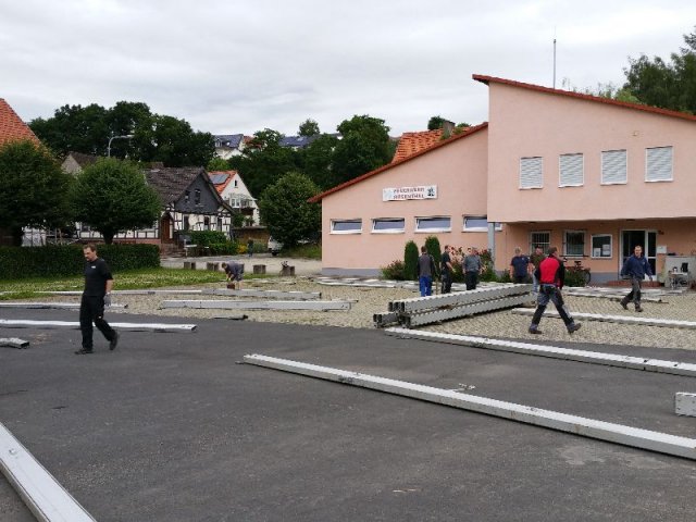 Zeltaufbau